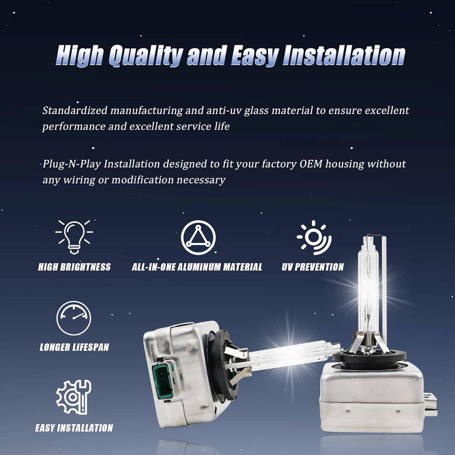 Bombillas D3S Xenon HID 6000K Tivora 35W para Audi