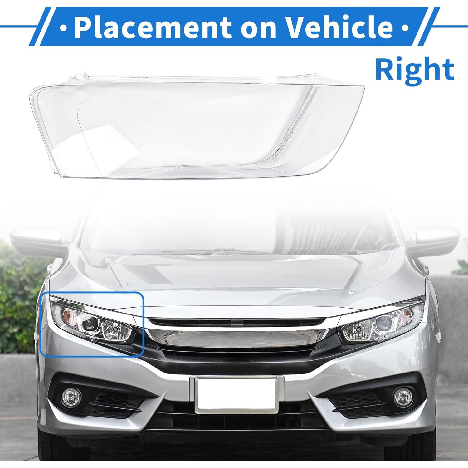 Cubierta de Lente de Faro VekAuto para Audi Q3 2012-2015