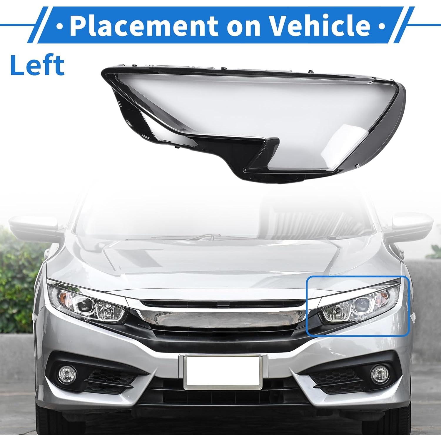 Cubierta de Lente de Faro VekAuto para Audi A3 2020-2022