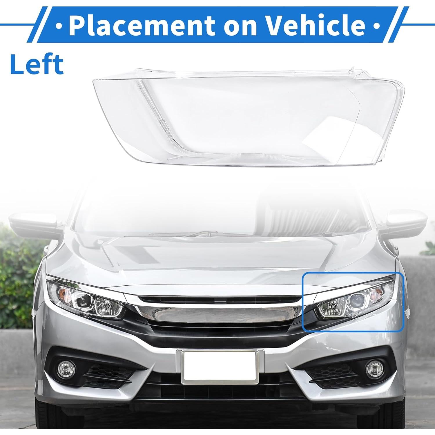 Cubierta de Lente de Faro VekAuto para Audi Q3 2012-2015