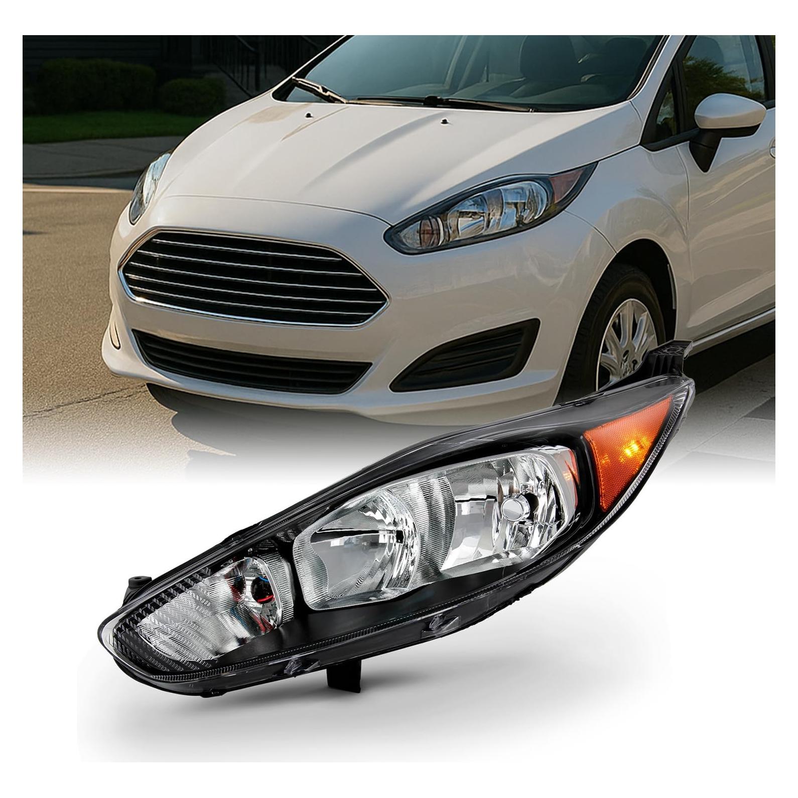 Faro Halógeno Negro Izquierdo AKKON para Ford Fiesta 2014-2018