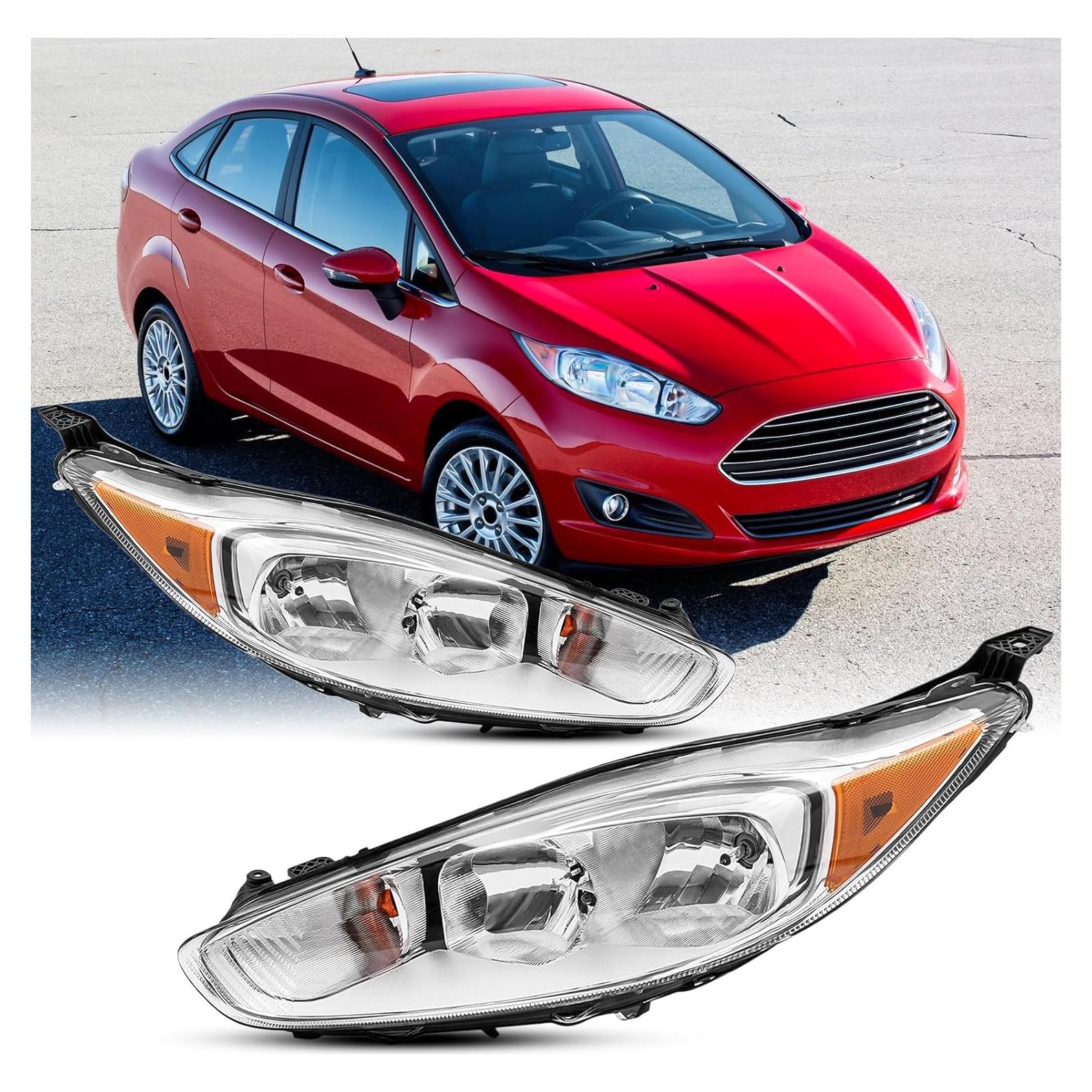 Faros Reemplazo Cromados Reinko para Ford Fiesta 2014-2019
