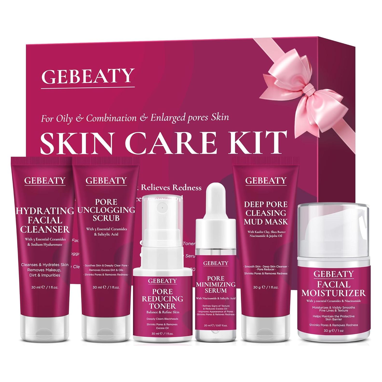 Kit Cuidado Facial GEBEATY Minimiza Poros Hidratante 22x17cm