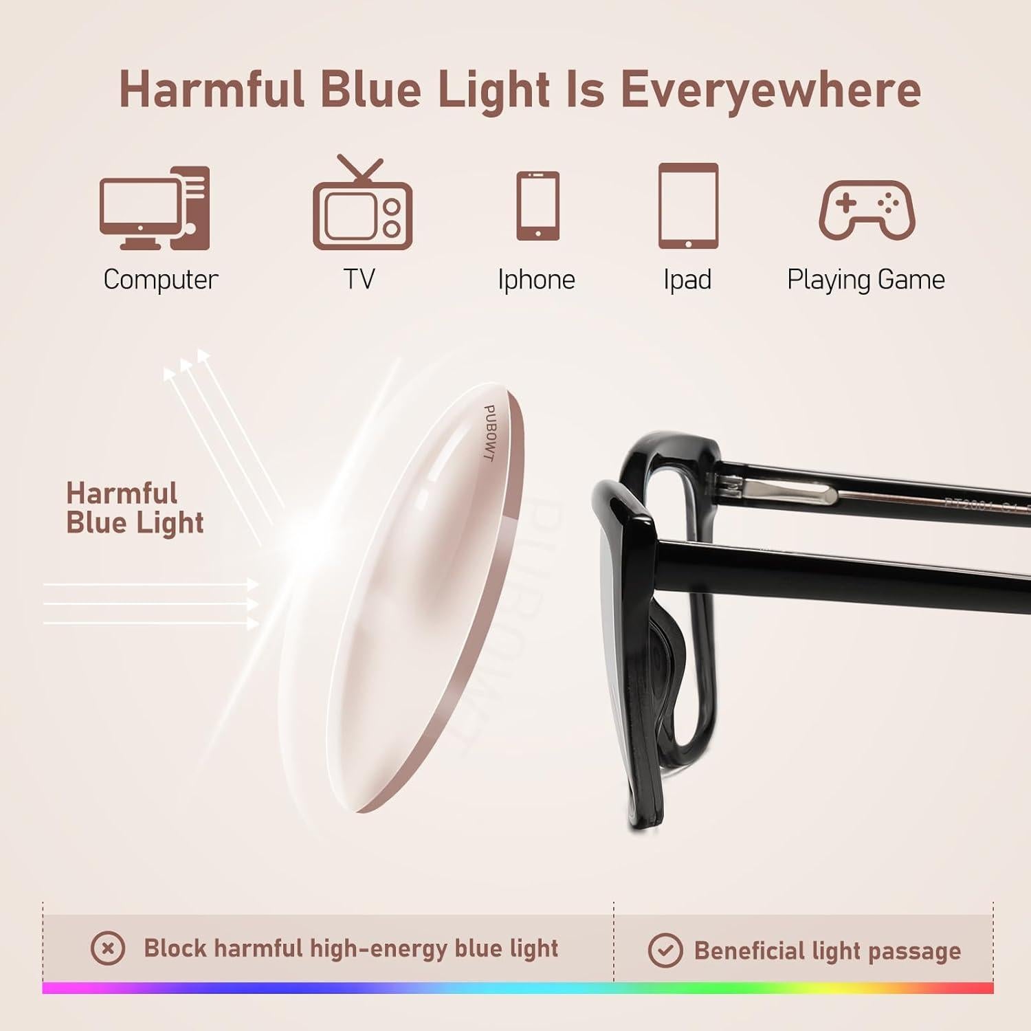 Gafas de lectura bifocales PUBOWT estilo gato con bloqueo luz azul