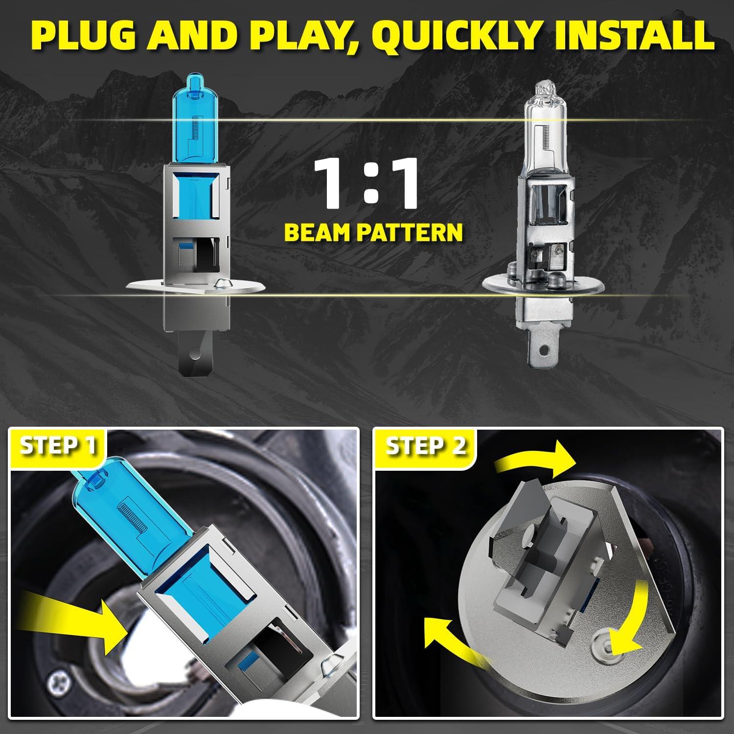 Bombillas Halógenas DMEPUGI H1 H11 para Ford Focus 2012-2018