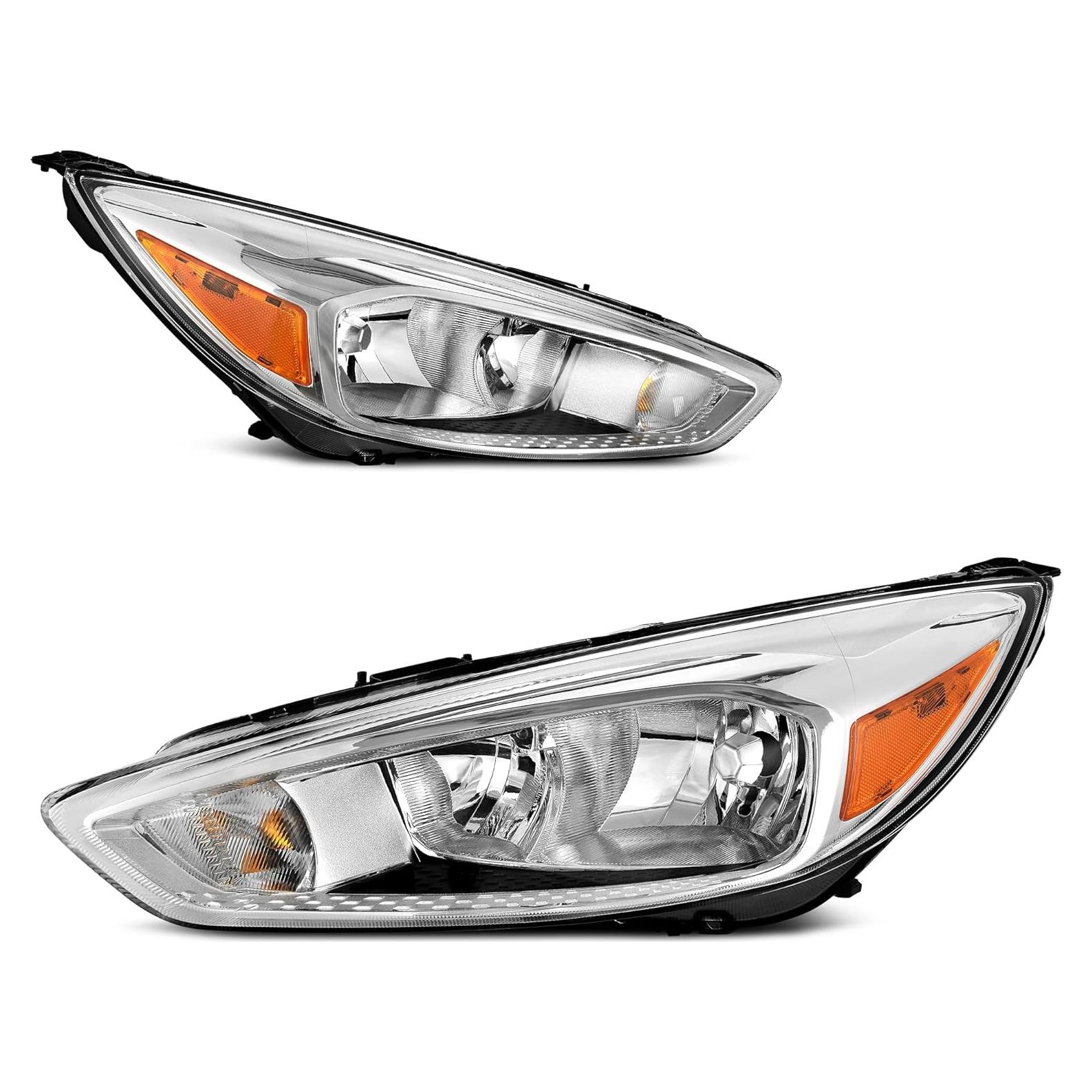 Faros AUTOSAVER88 para Ford Focus 2015-2018, carcasa cromada