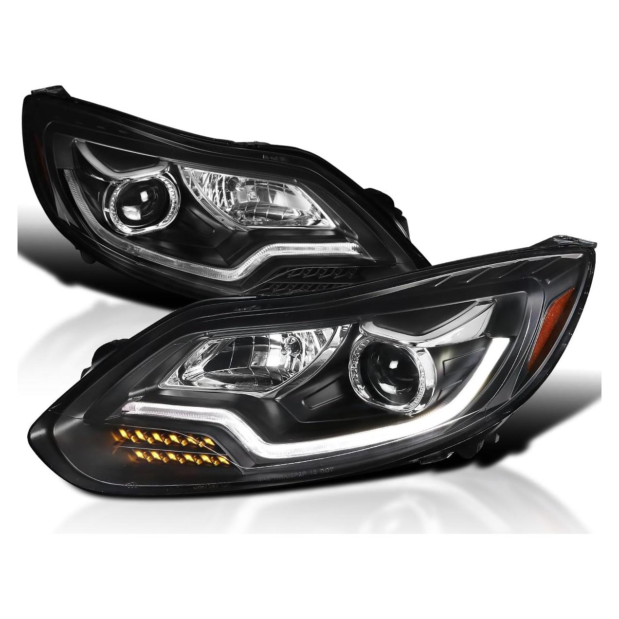Faros Proyector Negro SPEC-D TUNING para Ford Focus 2012-2014