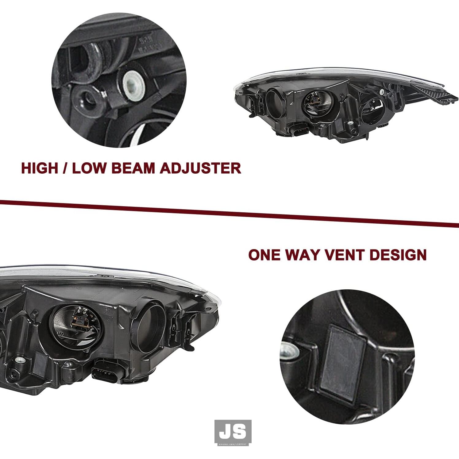 Conjunto de Faros JSBOYAT para Ford Focus 2012-2014 Halógeno