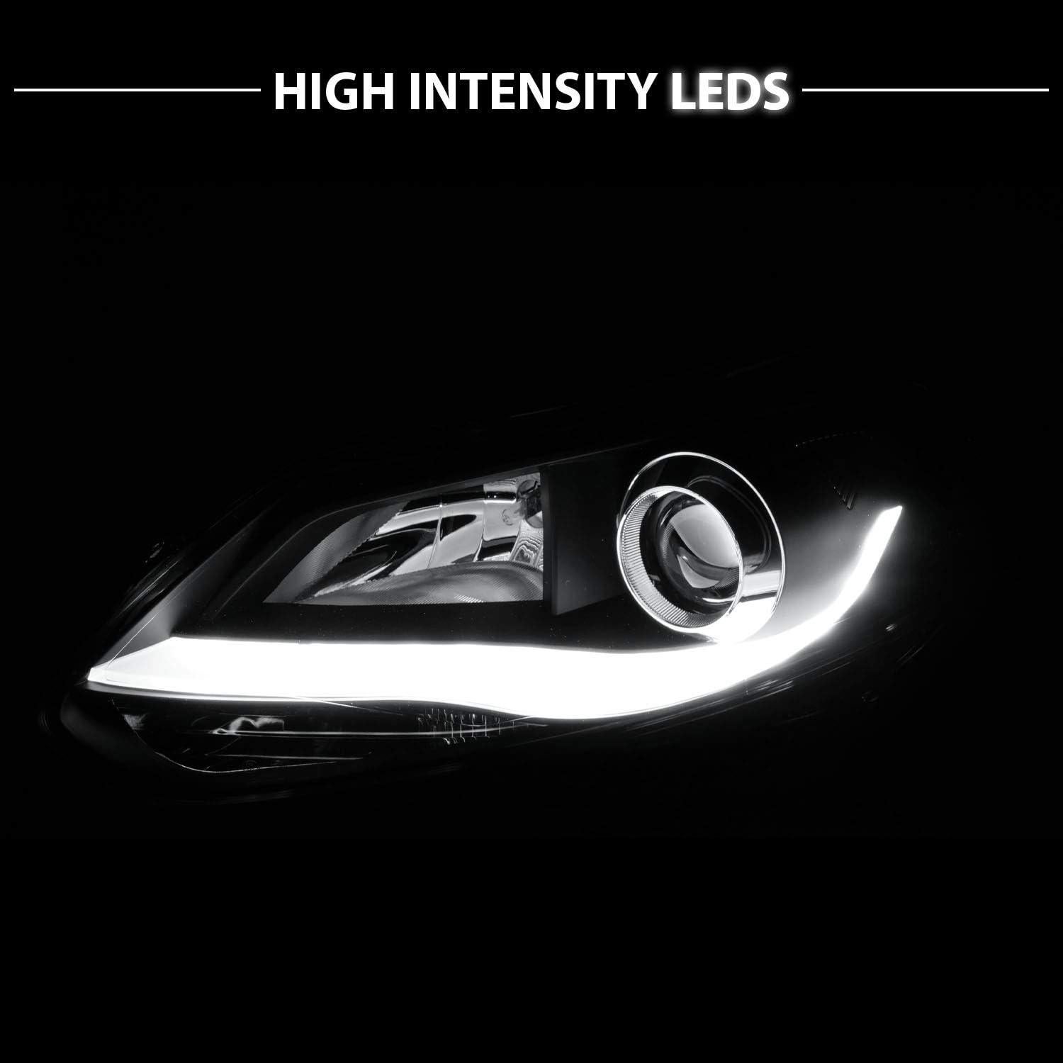 Faros Proyector AmeriLite Negros para Ford Focus 2012-2014