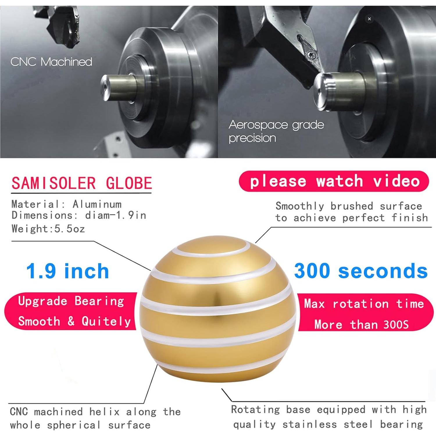 Juguete Cinético Samisoler Mediano Blanco-Dorado para Oficina
