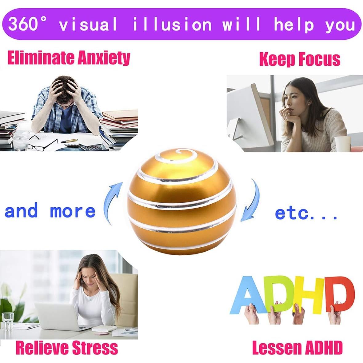 Juguete Cinético Samisoler Mediano Blanco-Dorado para Oficina