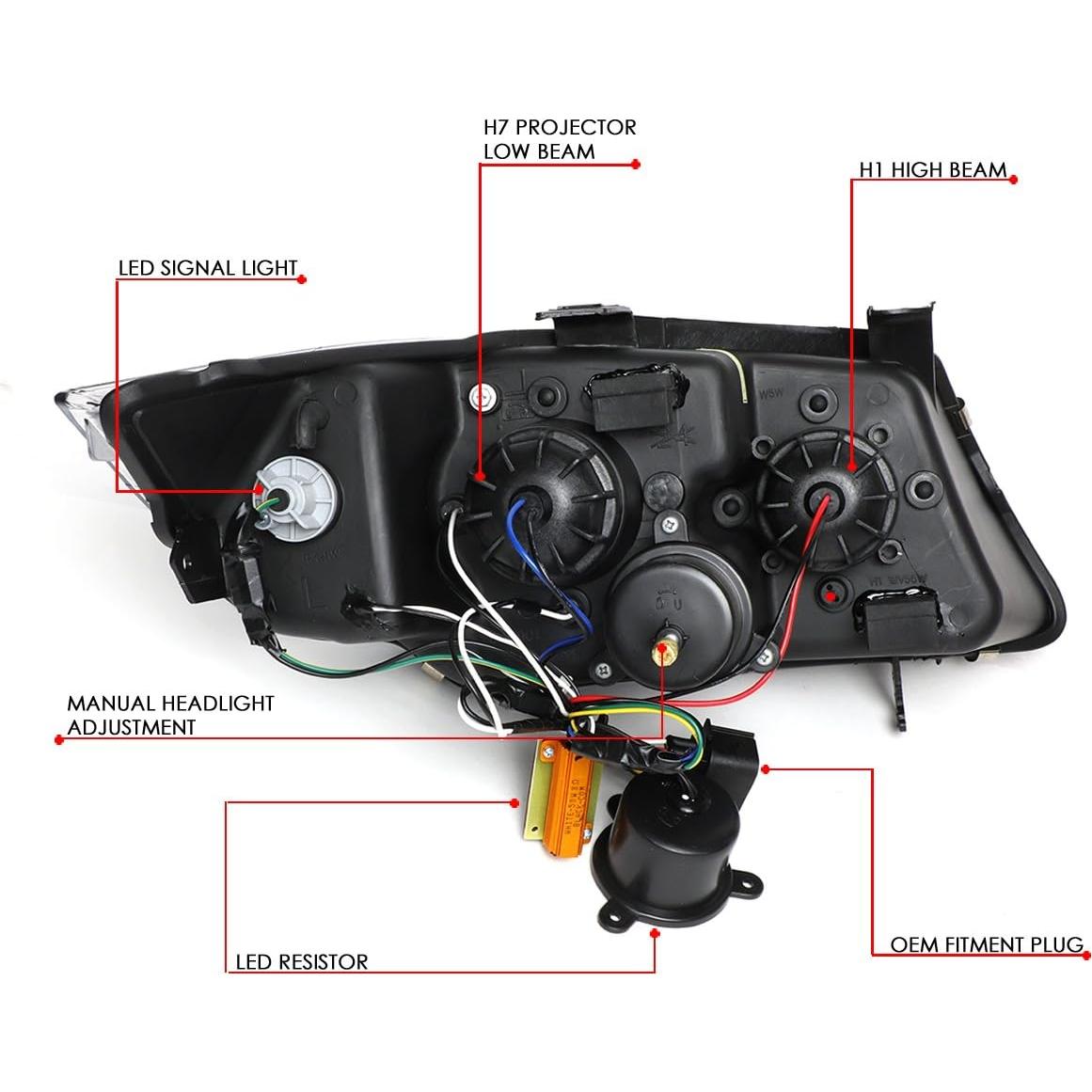 Faros Halógenos D SOLUTIONS para BMW E90 2006-2008 - Carcasa Negra