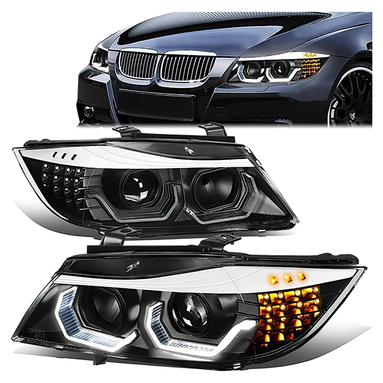 Par de Faros Proyectores 3D Halo D SOLUTIONS para BMW E90 05-08