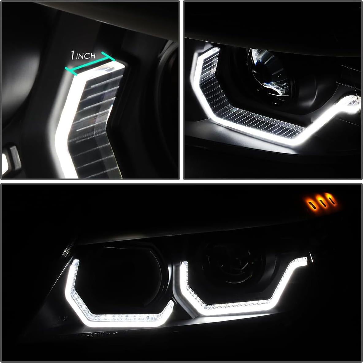 Par de Faros Proyectores 3D Halo D SOLUTIONS para BMW E90 05-08