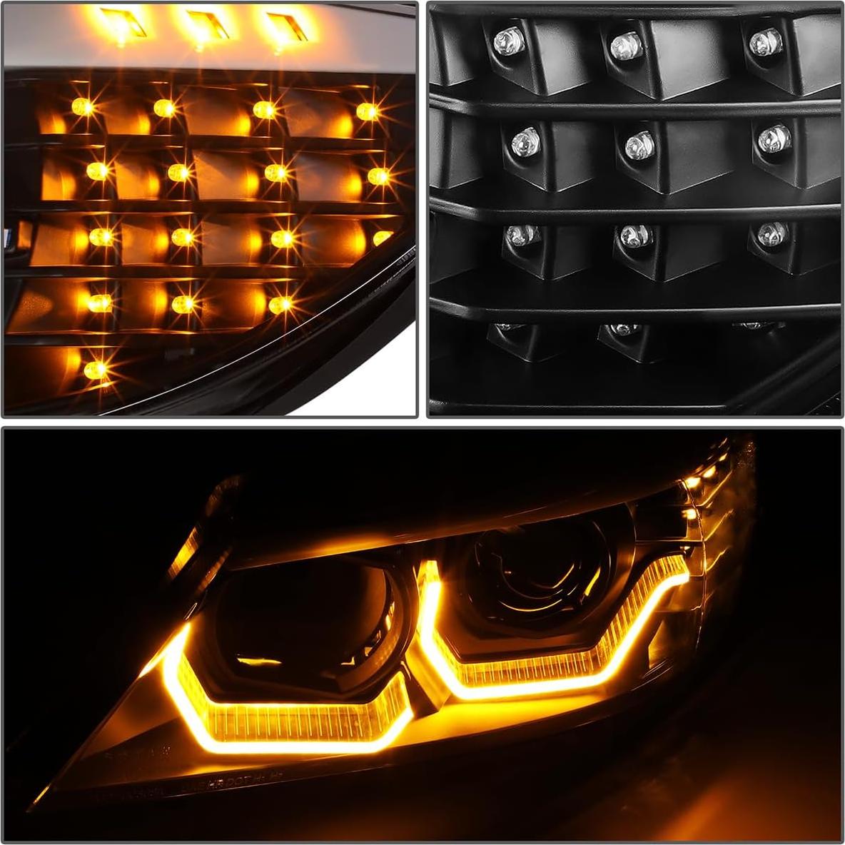 Par de Faros Proyectores 3D Halo D SOLUTIONS para BMW E90 05-08