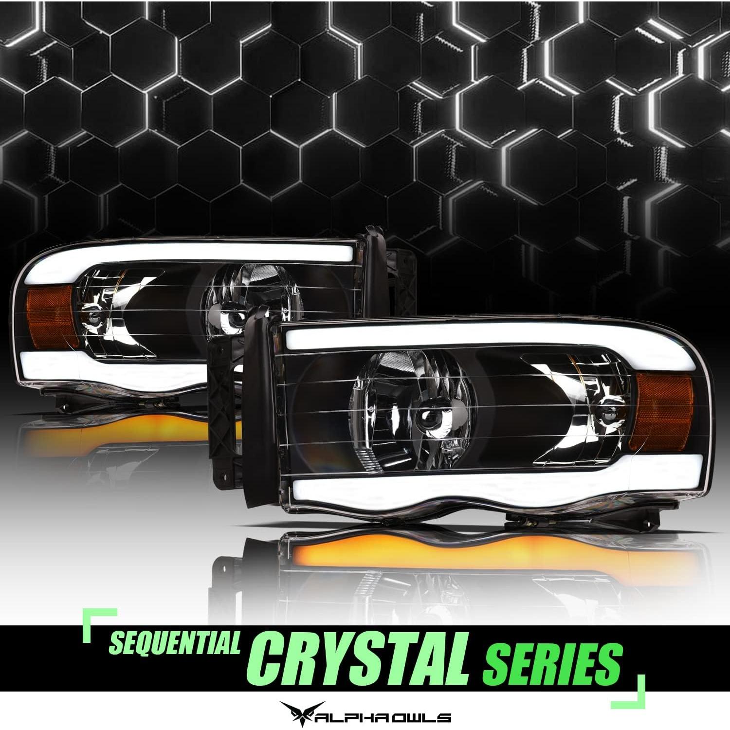 Faros LED Secuenciales Alpha Owls 8711781 para Dodge Ram 2002-2005