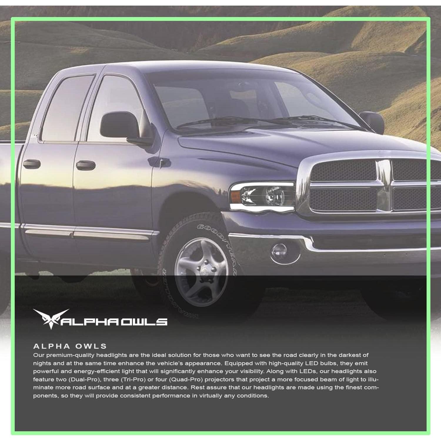 Faros LED Secuenciales Alpha Owls 8711781 para Dodge Ram 2002-2005