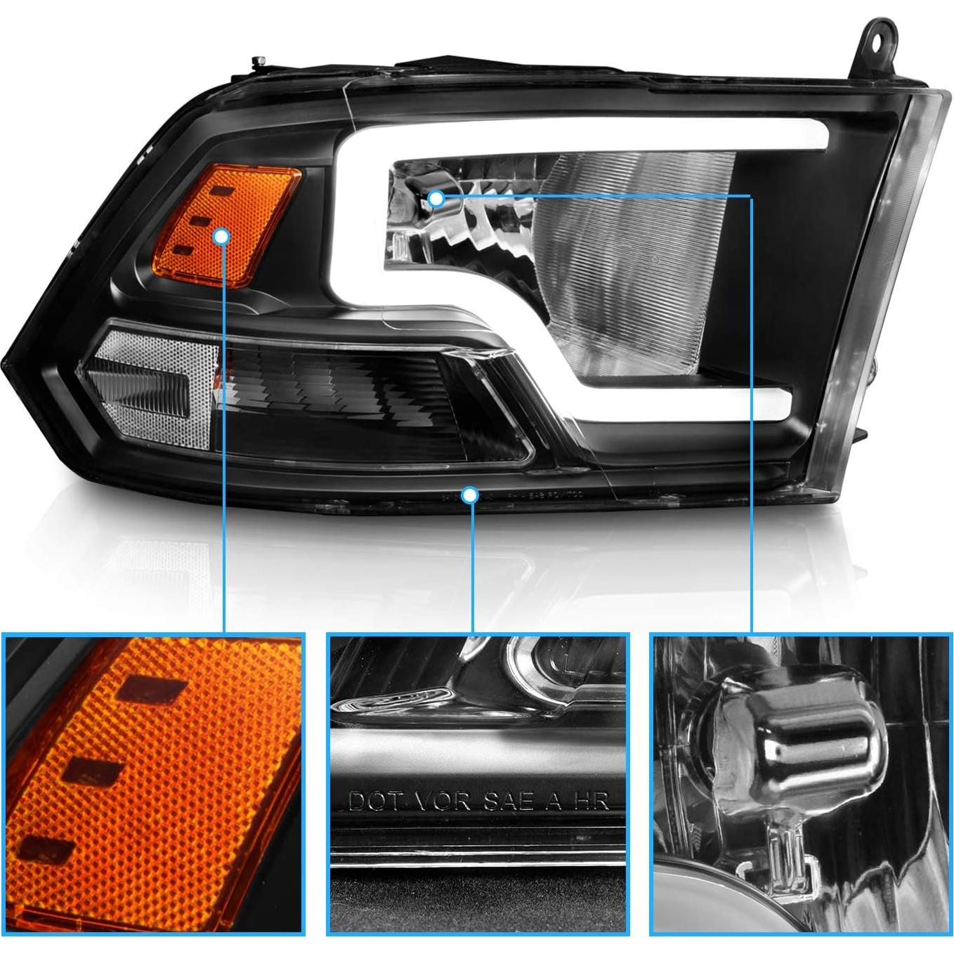 Faros LED AmeriLite para Dodge Ram 1500 2500 3500 2009-2018