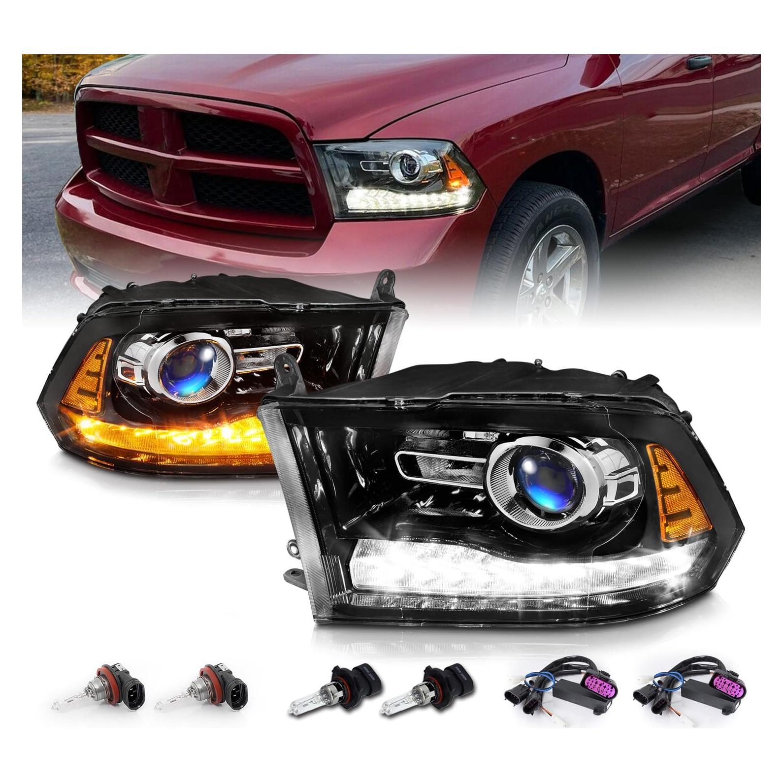 Conjunto de Faros Proyector AmeriLite para Dodge Ram 2009-2018