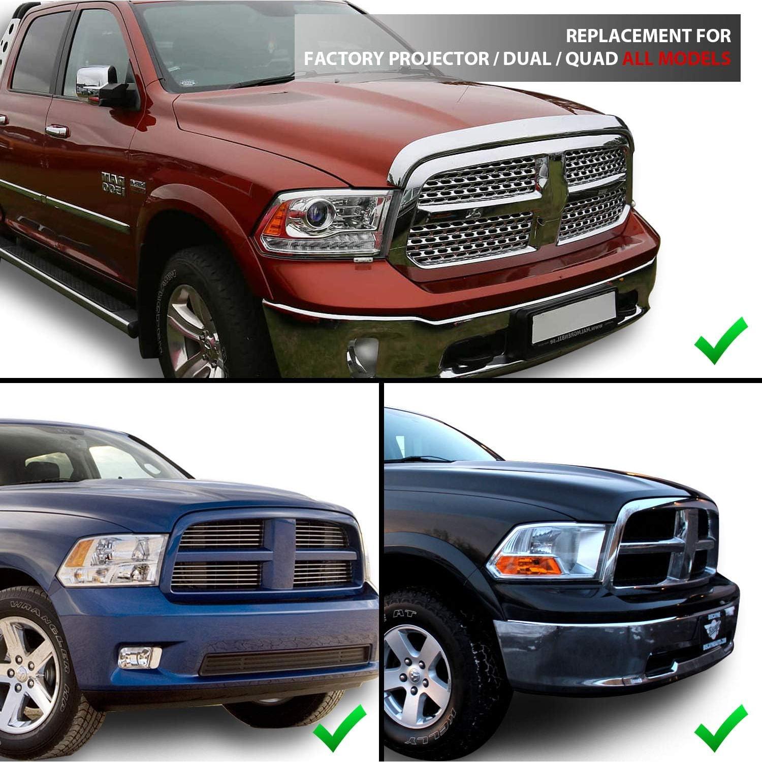 Conjunto de Faros Proyector AmeriLite para Dodge Ram 2009-2018