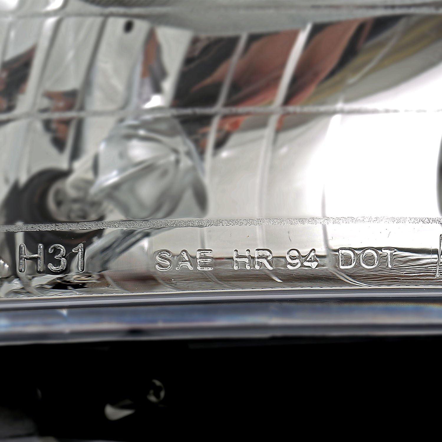 Faros de Cristal Cromados SPPC para Dodge Ram 1994-2001 (Par)