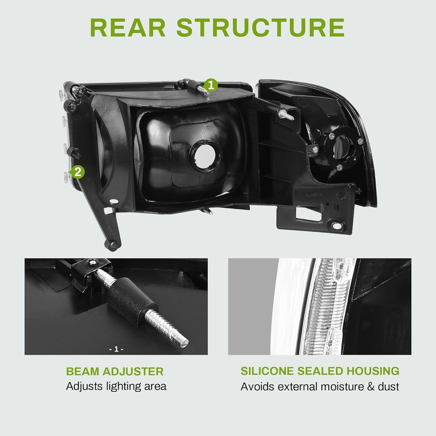 Conjunto de Faros AUTOSAVER88 para Dodge Ram 1994-2002