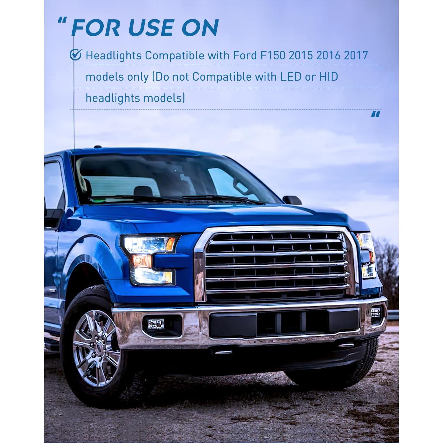 Faros Nilight para Ford F-150 2015-2017 Carcasa Negra