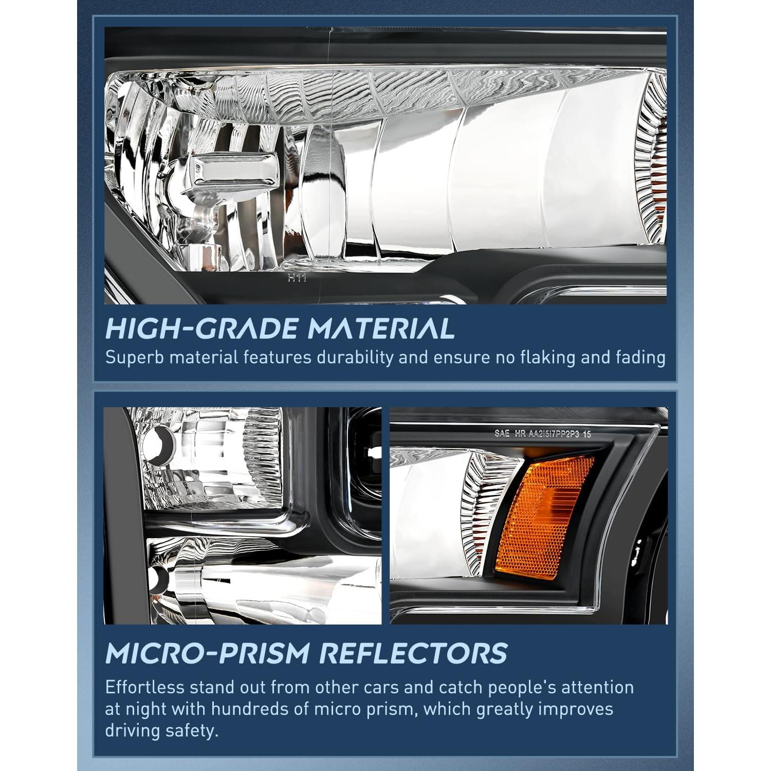 Faros Nilight para Ford F-150 2015-2017 Carcasa Negra