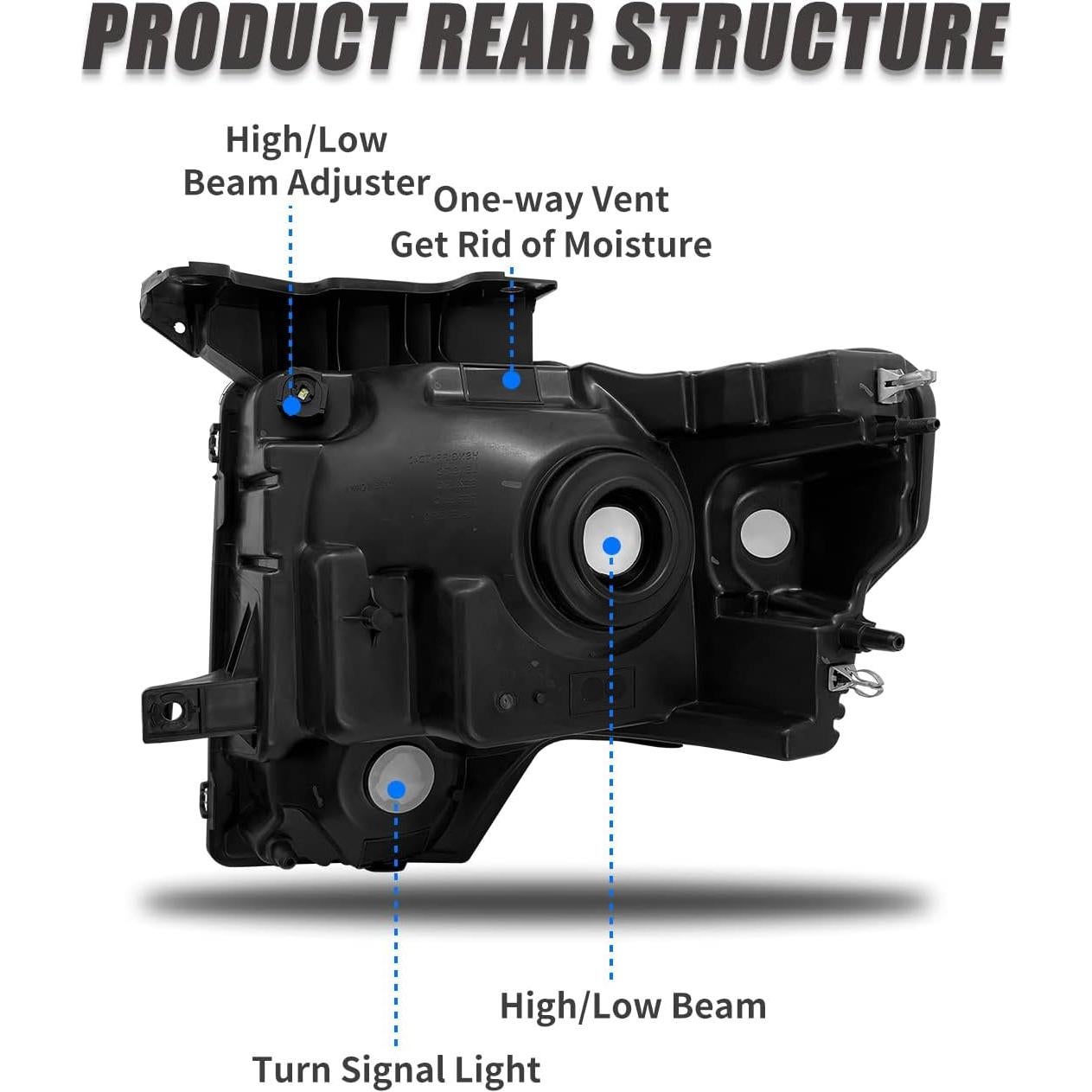 Faros Reemplazo Izquierdo y Derecho Ford F150 2009-2014 LED