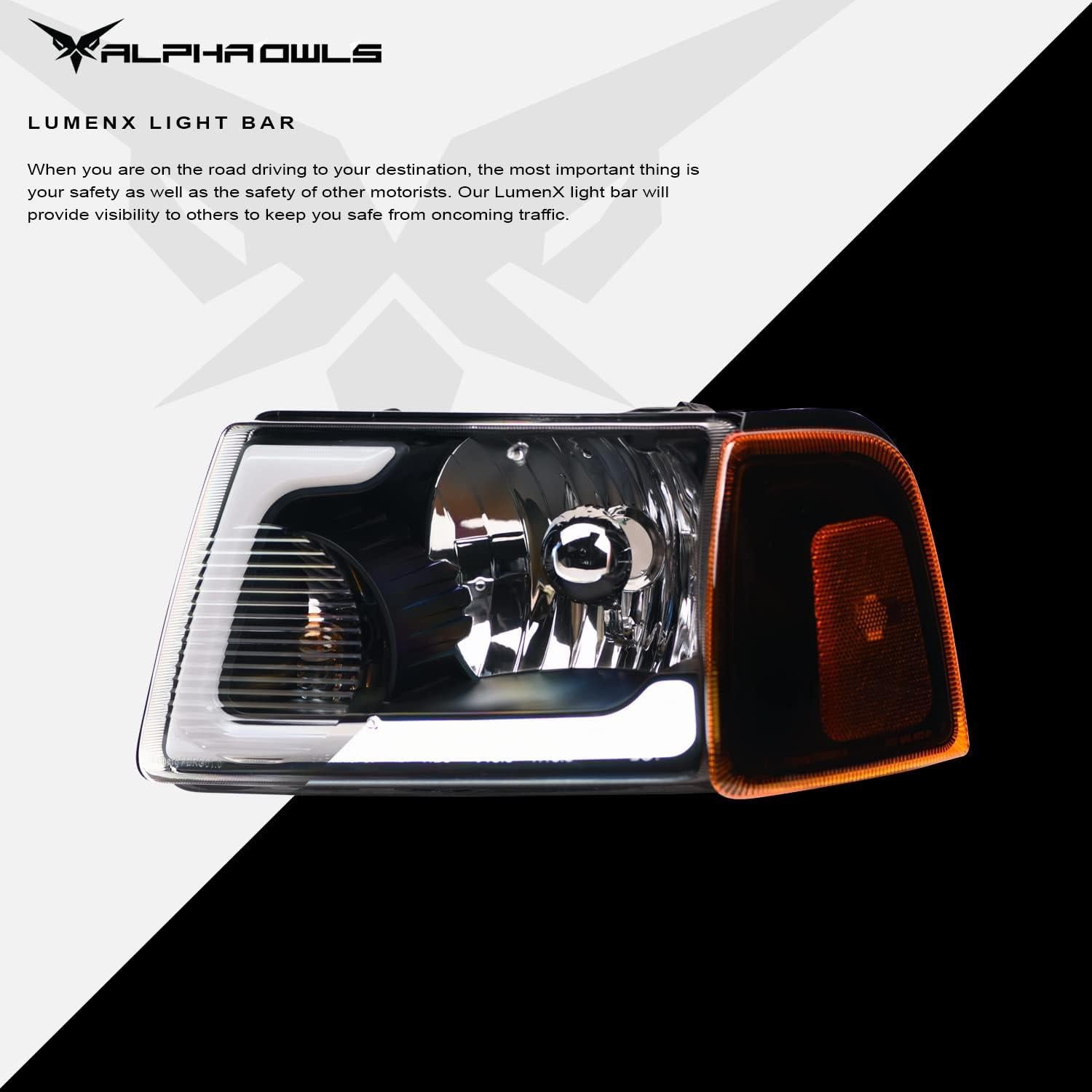 Faros de Cristal Alpha Owls 8719701 con LED y Señal - Ford Ranger 2001-2011