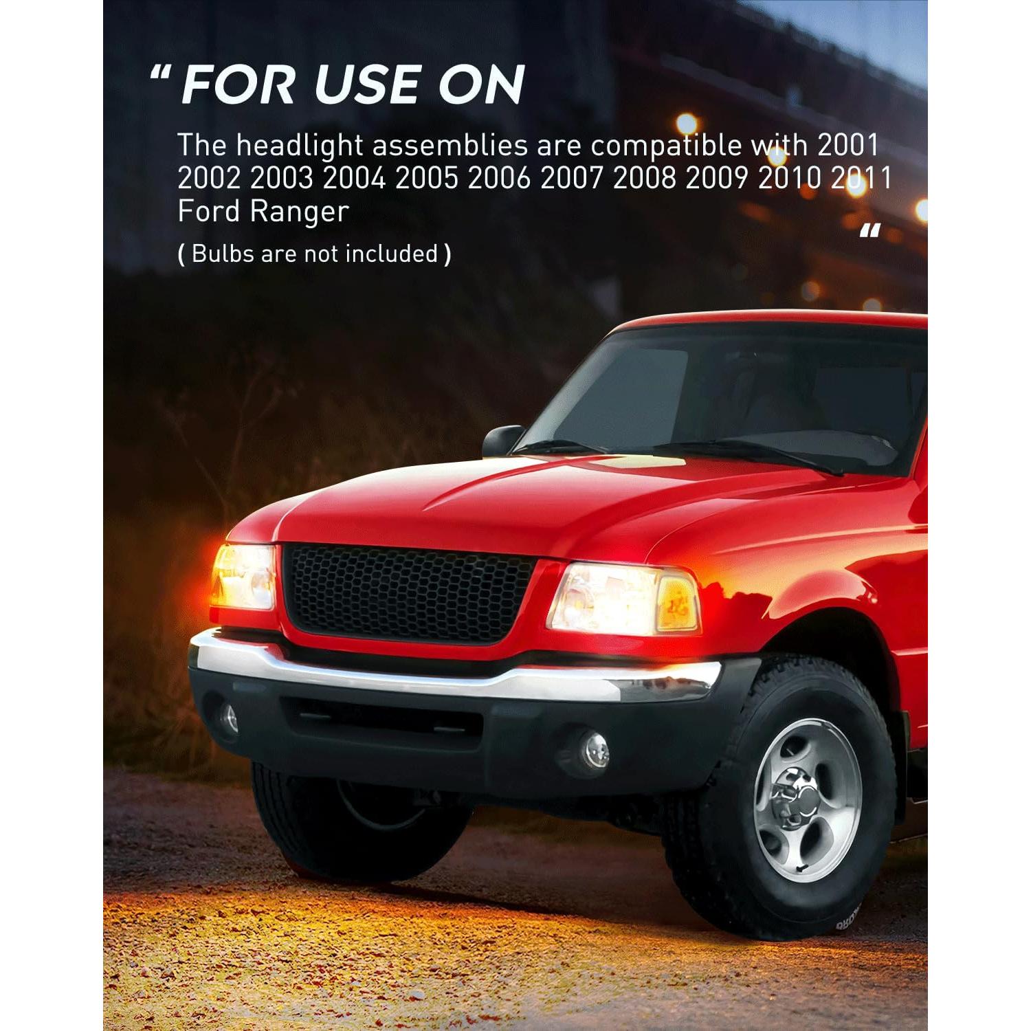 Faros Nilight para Ford Ranger 2001-2011 Carcasa Cromada