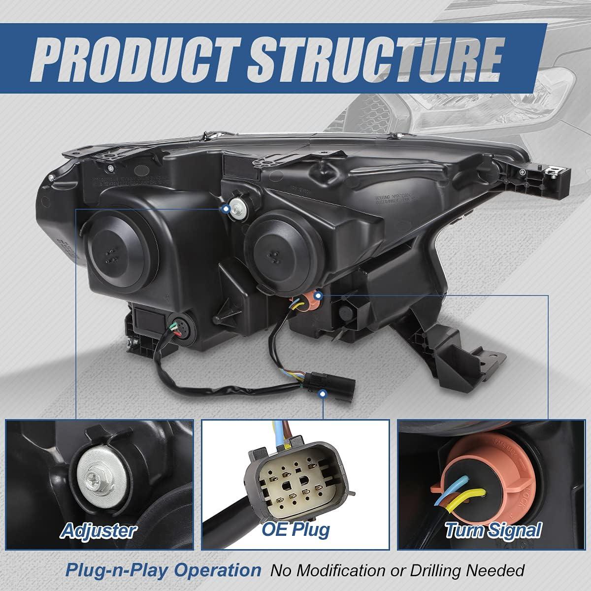 Conjunto de Faros Halógenos Auto Dynasty para Ford Ranger 2019-2023