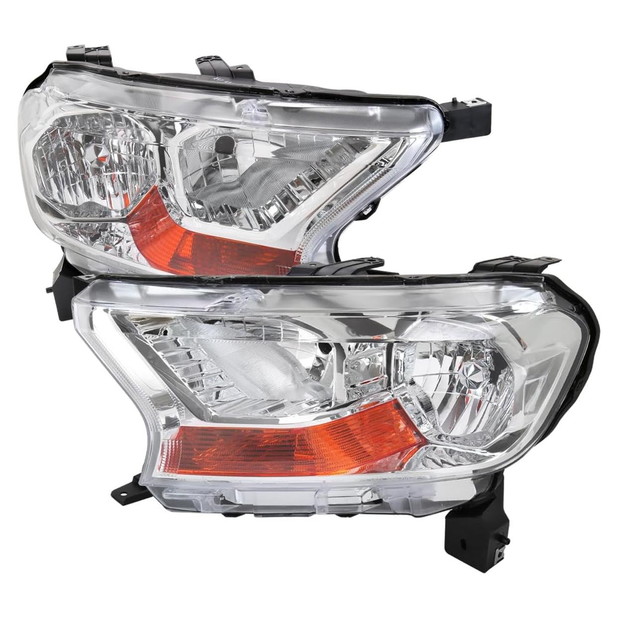 Faros Halógenos Cromados SPEC-D Tuning para Ford Ranger 2019-2022