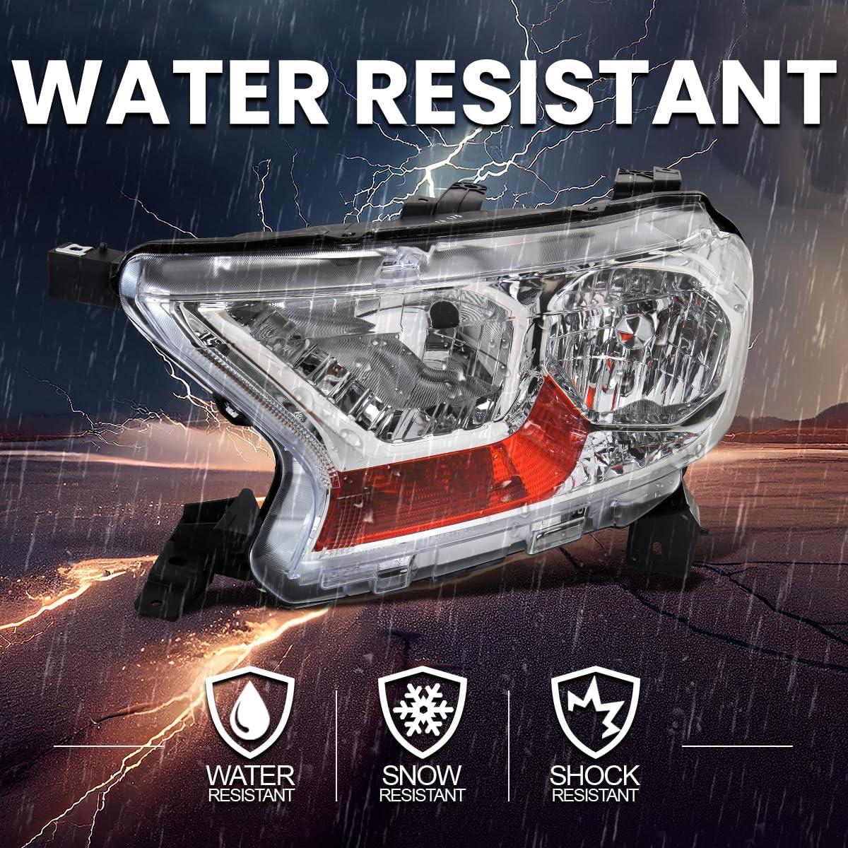 Faros Halógenos Cromados SPEC-D Tuning para Ford Ranger 2019-2022