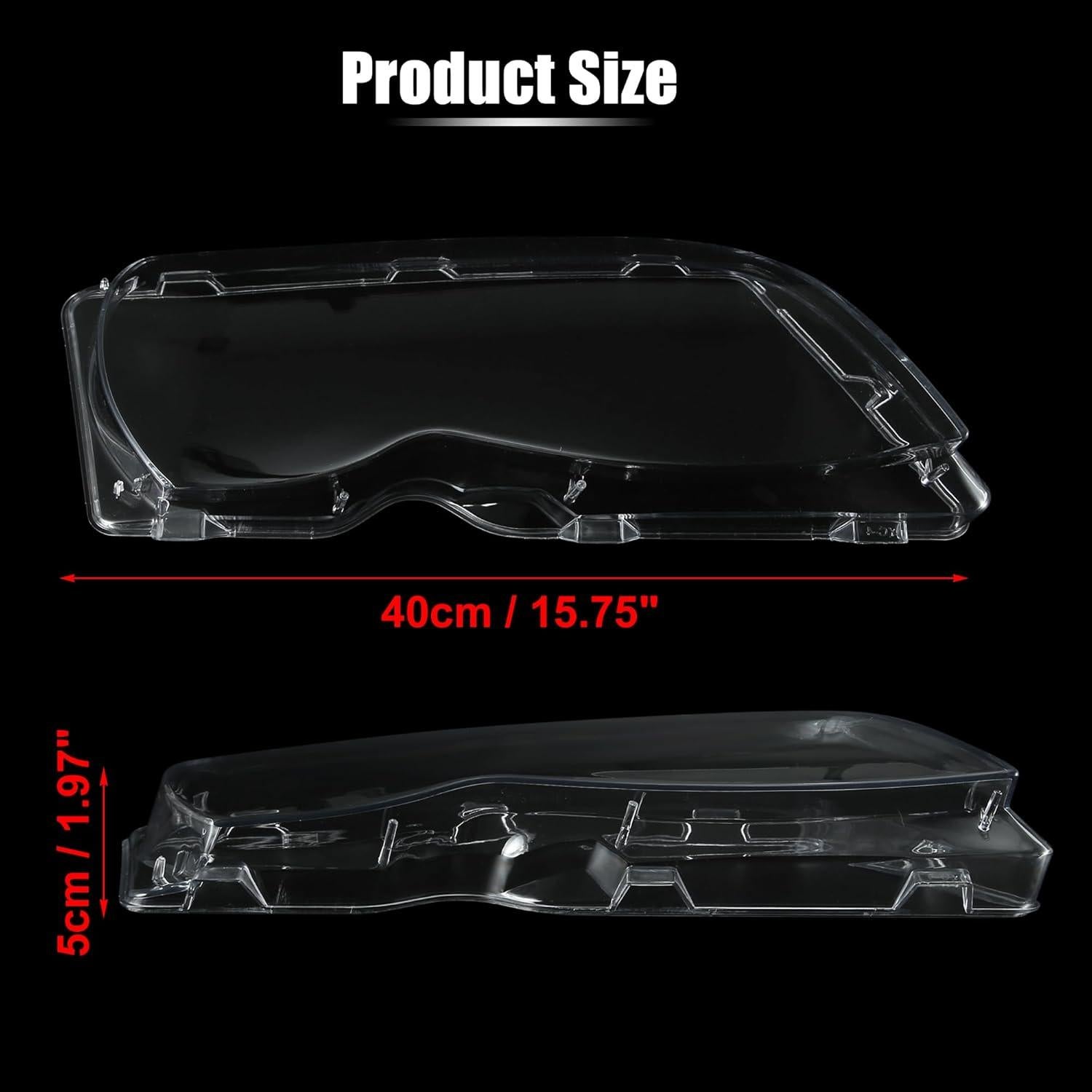 Cubierta de Lente de Faro Delantero Claro X AUTOHAUX BMW E46 2002-2005