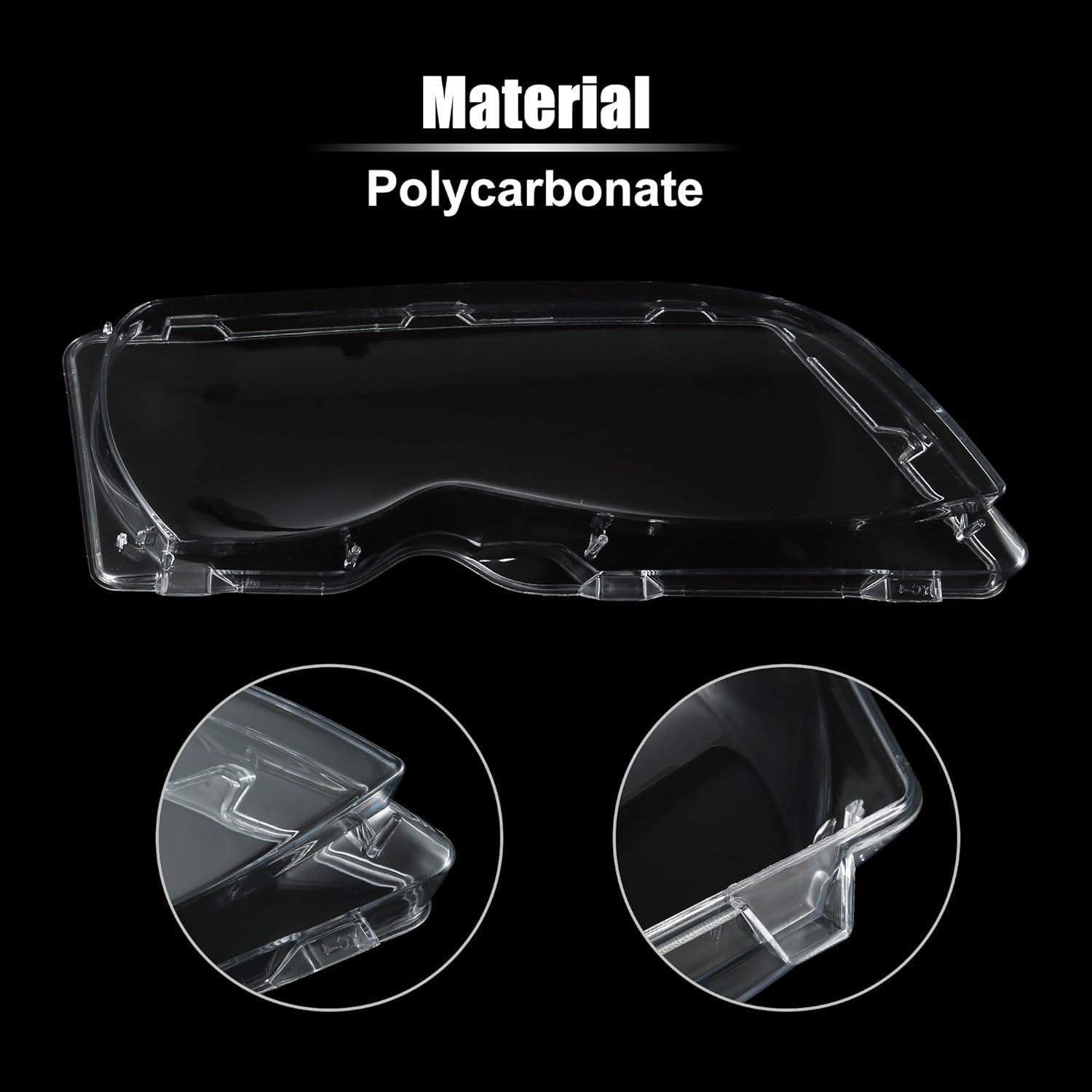 Cubierta de Lente de Faro Delantero Claro X AUTOHAUX BMW E46 2002-2005