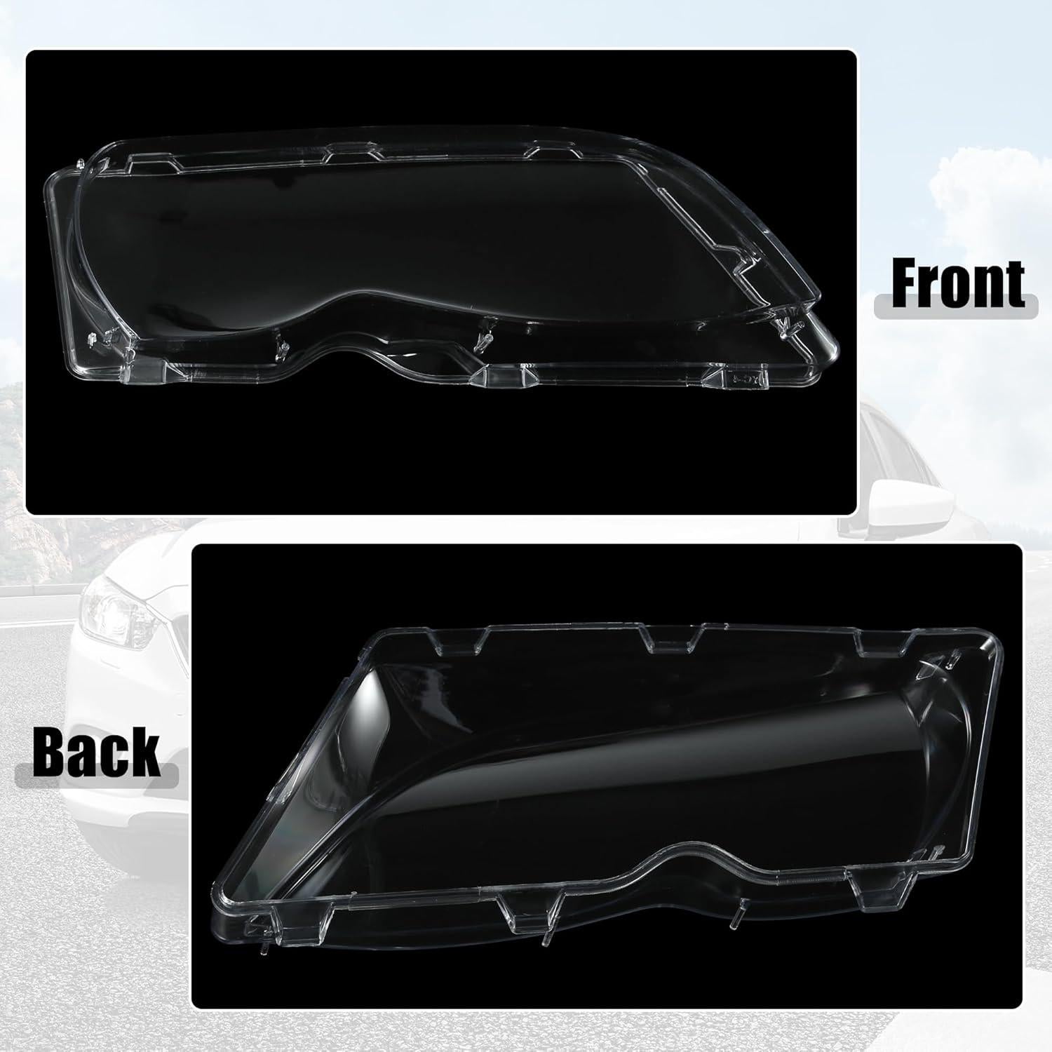 Cubierta de Lente de Faro Delantero Claro X AUTOHAUX BMW E46 2002-2005