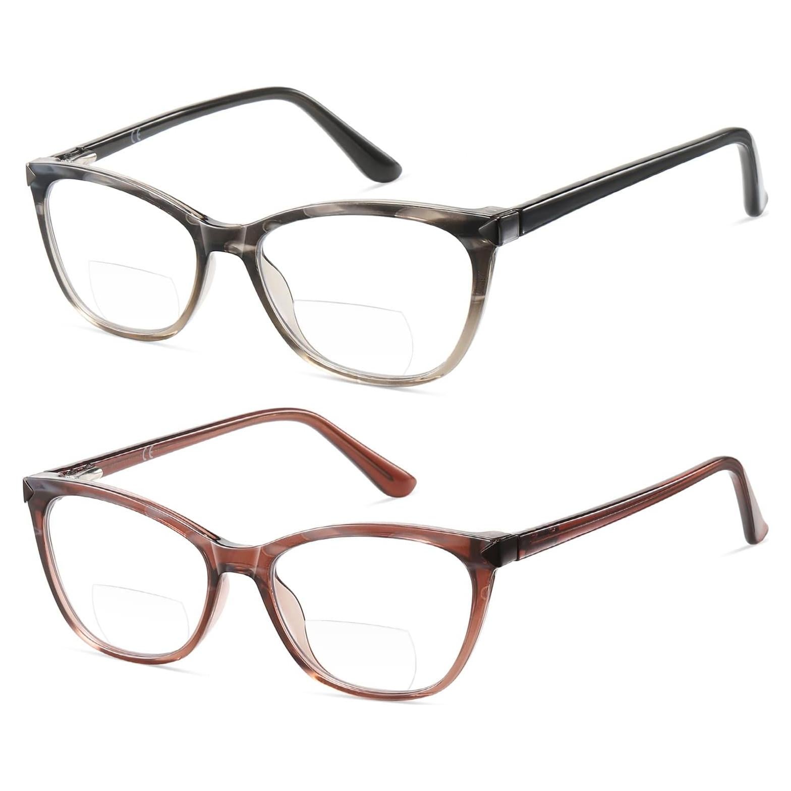 Gafas de lectura bifocales Kafirlo estilo gato 2.5D anti luz azul