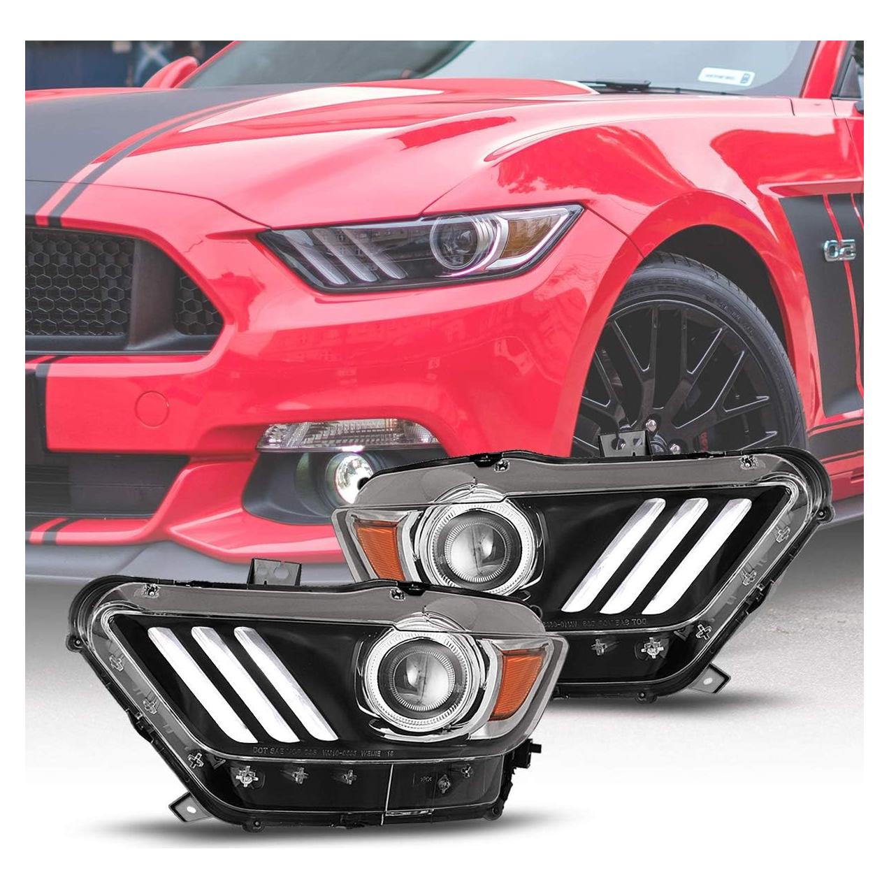 Faros AUTOWIKI para Ford Mustang 2015-2017 Lente Clara