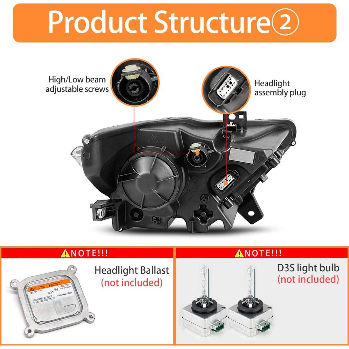 Faros AUTOWIKI para Ford Mustang 2015-2017 Lente Clara