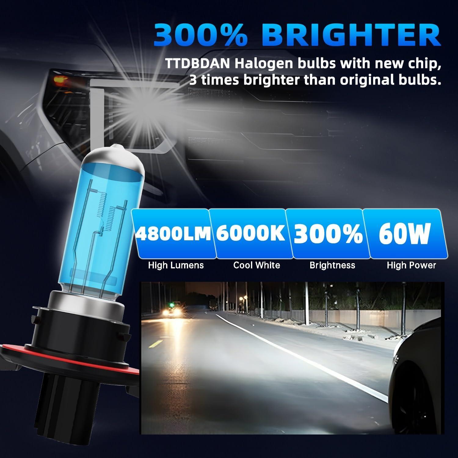 Faros Halógenos TTDBDAN para Mitsubishi Raider 2006-2009, 4 Pzs