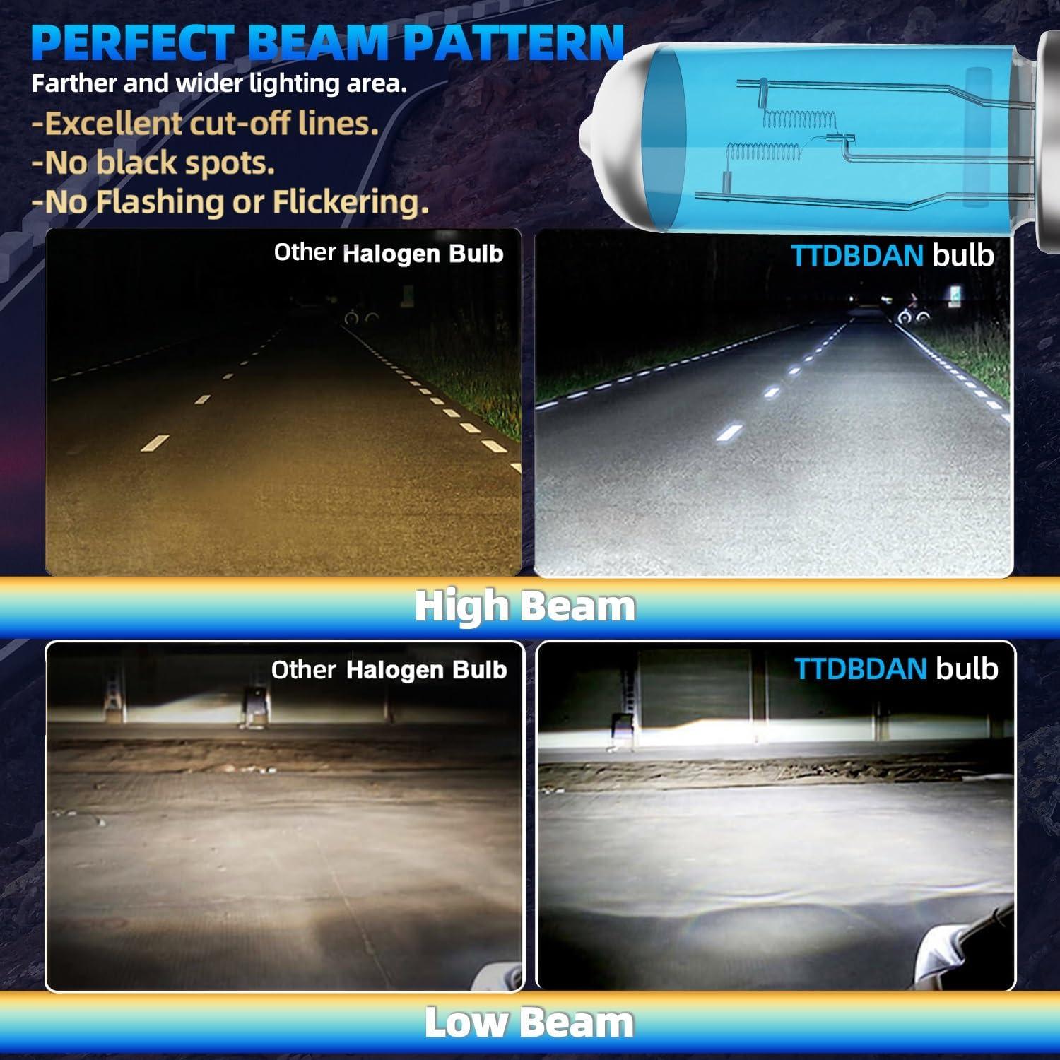Faros Halógenos TTDBDAN para Mitsubishi Raider 2006-2009, 4 Pzs