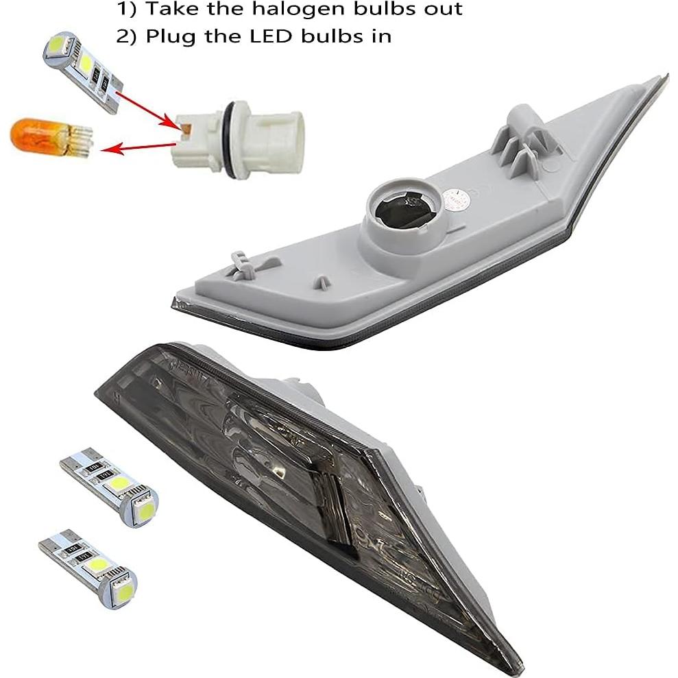 Luces de Marcador Lateral LED NJSBYL para Honda Civic 2016-2022