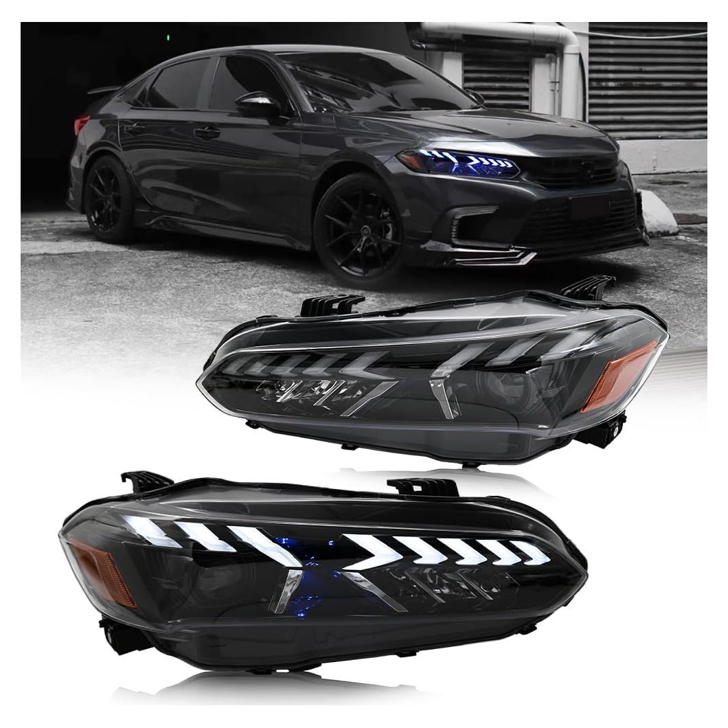 Lámpara Frontal T T-ABC Animación Secuencial Honda Civic 2022-2025