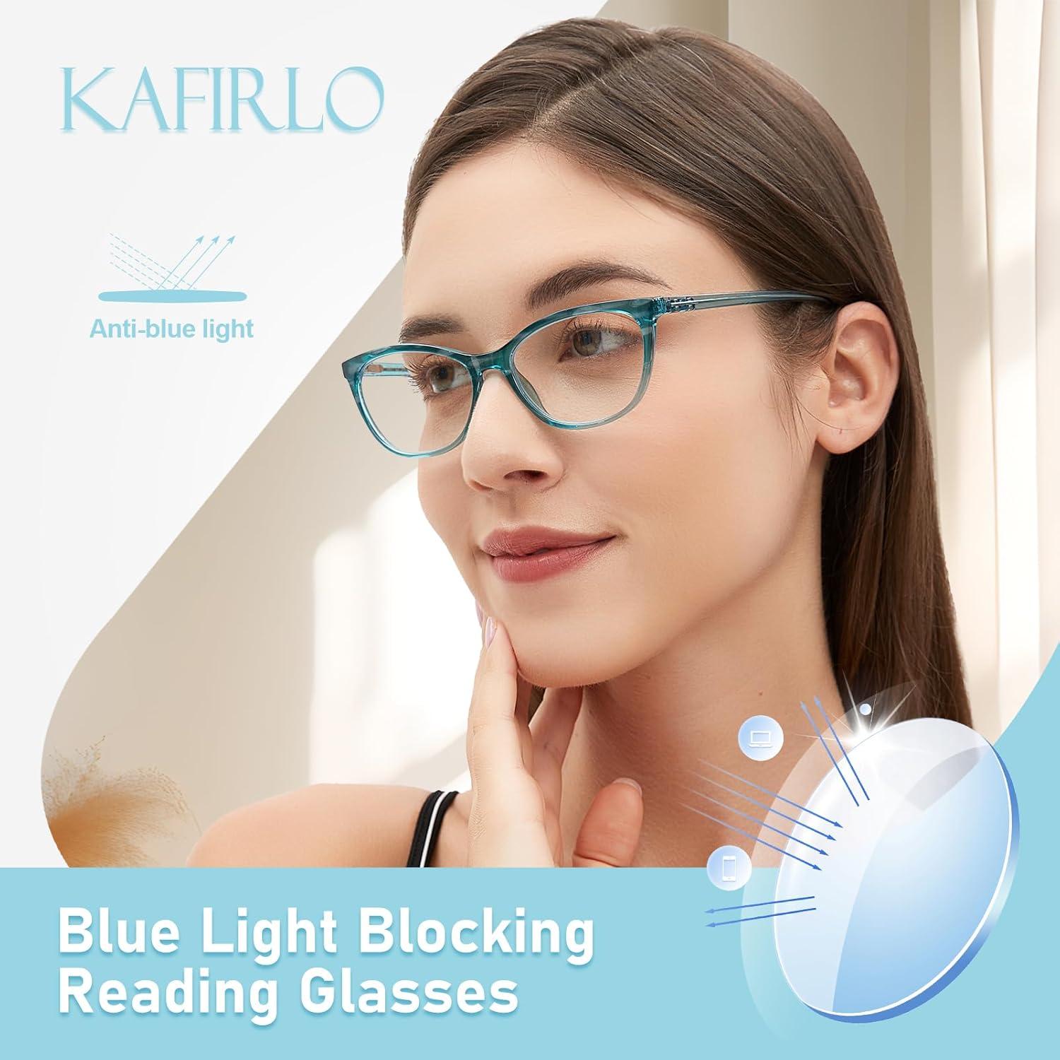 Gafas de lectura estilo gato Kafirlo 3 paquetes bloqueo luz azul