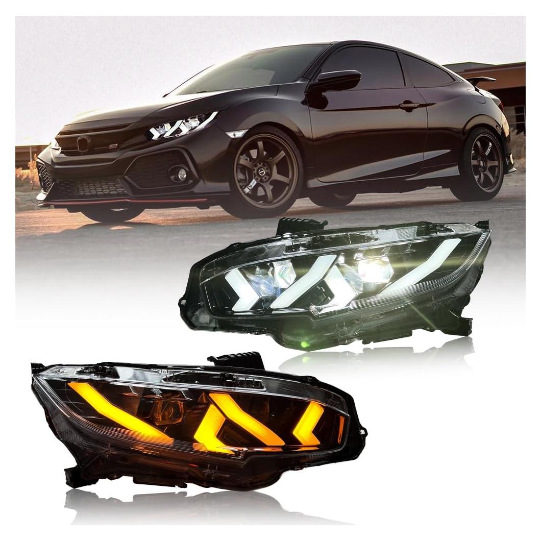 Lámpara Frontal T T-ABC Blanca para Honda Civic 2016-2021