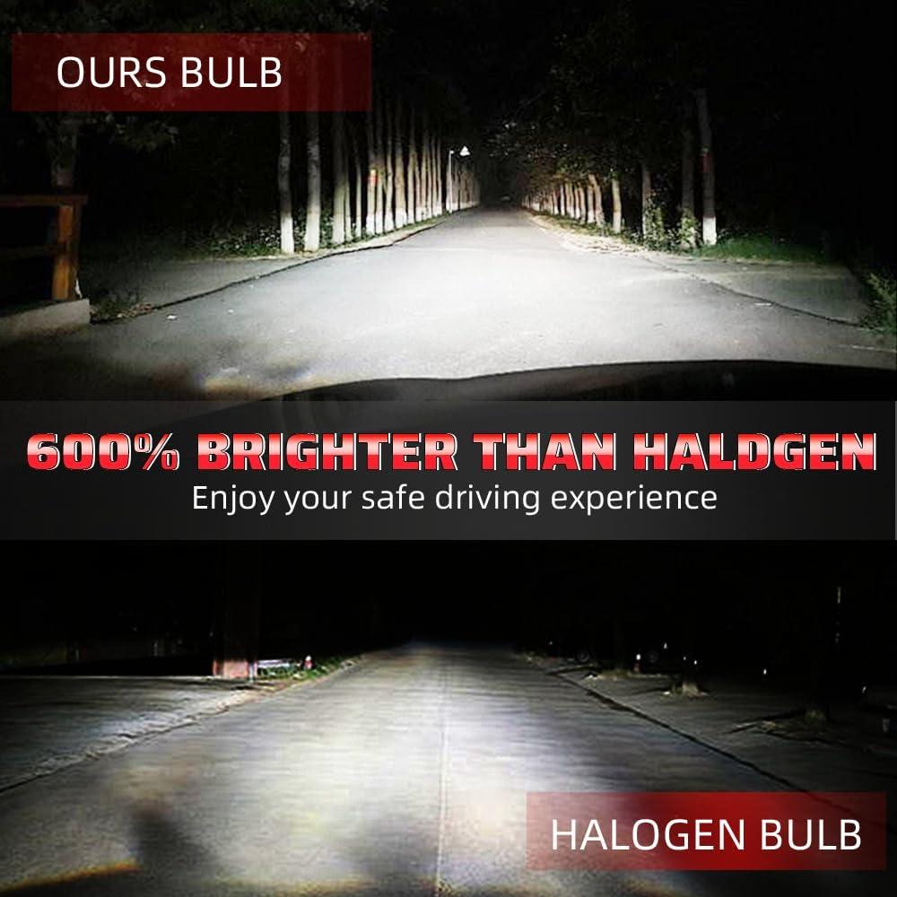 Bombillas H7 PCKXAZL para Mercedes-Benz C250 C300 C350 - 600% Brillantes, 60000 Horas Vida Útil, IP68