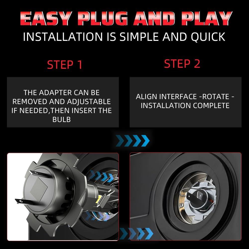 Bombillas H7 PCKXAZL para Mercedes-Benz C250 C300 C350 - 600% Brillantes, 60000 Horas Vida Útil, IP68