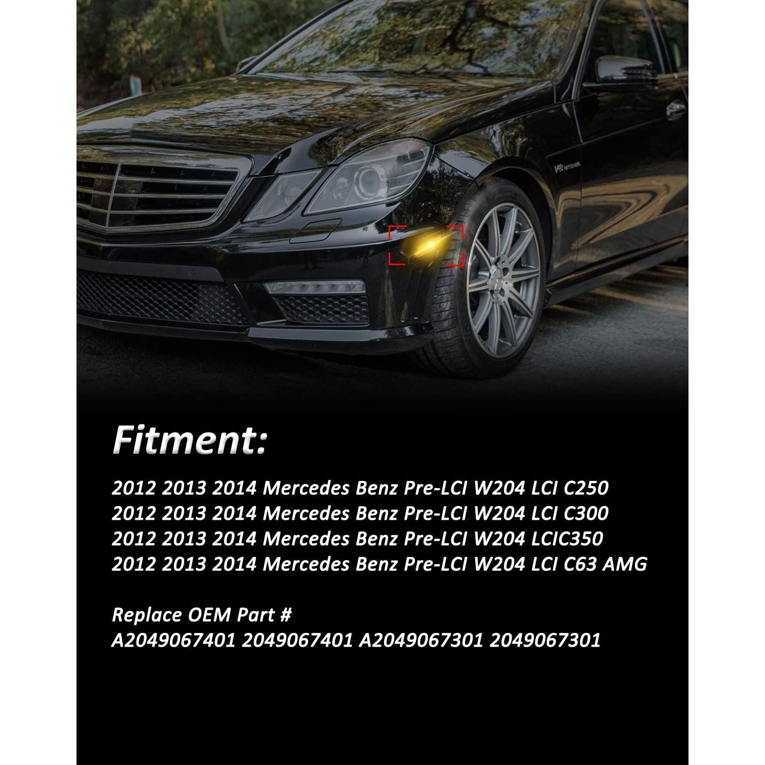 Luces LED Marcador Lateral Bestview para Mercedes Benz W204 2012-2014