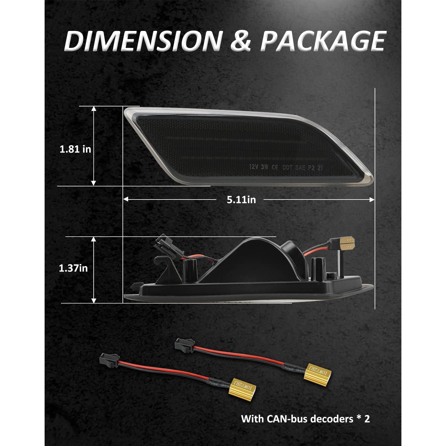 Luces LED Marcador Lateral Bestview para Mercedes Benz W204 2012-2014